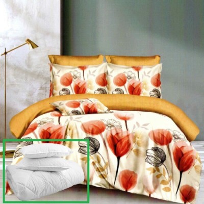 Pachet promo lenjerie pat finet 6 piese + 2 perne + pilota (m406)